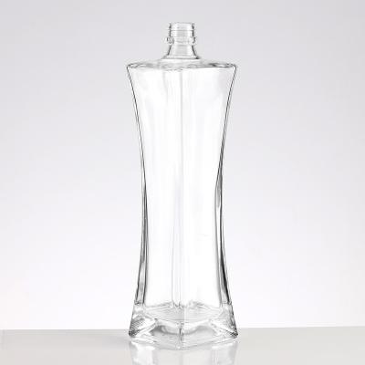 China New Design Beverage Glass Bottle 300ml 350ml 375ml Glass Bottle Square Glass Bottles For Liquor for sale