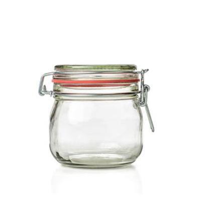 China Luxury Wholesale Twist-off Full Size Flint 250ml Glass Jar With Hook Top for sale