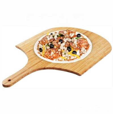 China Stocked Shovel Pizza Dish Baking Large Round Charcuterie Bamboo Cutting Resin Cheese Board With Handle for sale