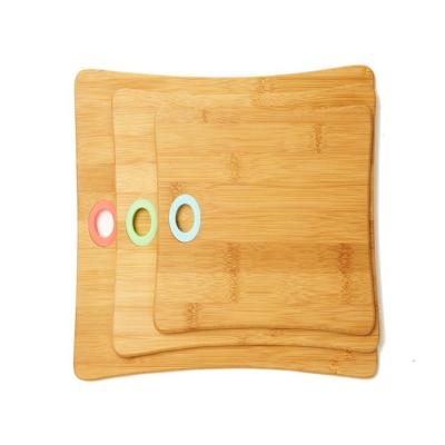 China Stocked Silian 2021 Empty Chop Block Durable Kitchen Bamboo Cutting Board With Silica Gel for sale