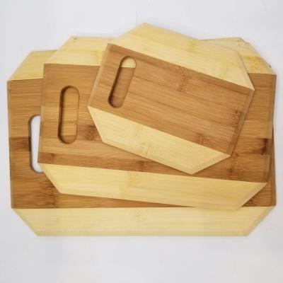 China Wholesale Classic Rectangle Stocked Bamboo Cutting Board Set For Kitchen for sale