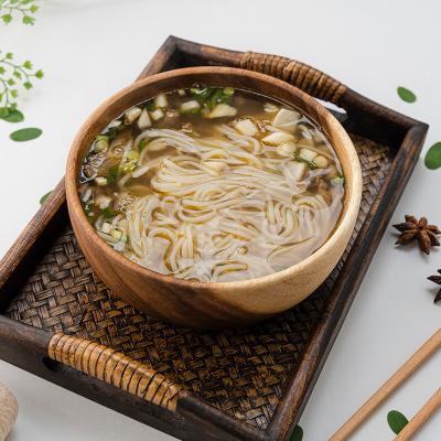 China Viable Japanese Kitchen Tableware Chinese Style Mangium Acacia Round Rice Noodle Soup Teak Wood Bowl Restaurant Hotel Restaurant for sale