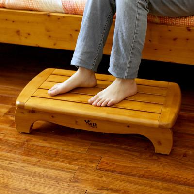 China Low Household Pedal Ottoman Foot Bench Step Sofa Bamboo Baby Sitting Stool Anti-Slip Solid Wood Shake for sale