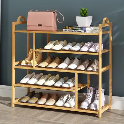 China Quality Adjustable Modern Minimalist Multi Functional Bamboo Wooden Shoes (Others) Storage Rack for Home for sale