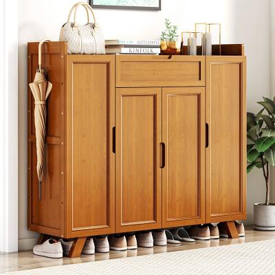 China Beautiful Single Layer Adjustable Home Indoor Economic Solid Dormitory Multi Layer Door Cabinet Online Storage Wooden Shoes (Others) Rack for sale