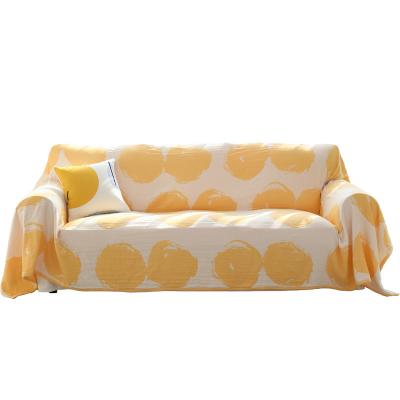 China Modern simple full cover sofa towel cover all-cotton fashion cotton jacquard sofa cover universal inclusive sheer blanket fabric for sale