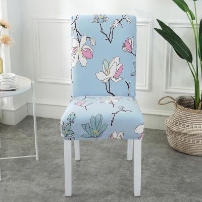 China Home Use Dry Breathable Printed Elastic Spandex Wholesale Stretch Dining Chair Covers Washable Dining Chair Covers for sale