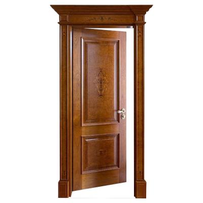 China Prettywood Mid Rise 2 House Panel Luxury Interior Solid Teak Wood Door East Traditional Room for sale