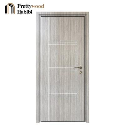 China Waterproof American Interior Solid Fancy Oak Prehung Standard Size Standard Size Wooden Door Bedroom Design for sale