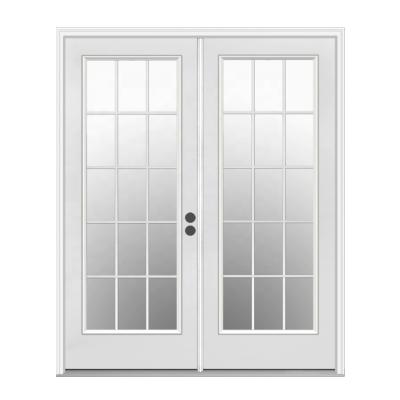 China China Factory Supplier Modern Exterior Wood Glass Inserts Lowes French Doors for sale