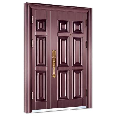 China Remote Control Front Steel Security Door For Custom Modern Simple Exterior Bedroom Design Prettywood Main Door for sale