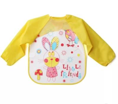 China Wholesale Environmental Fabric Waterproof Baby EVA Bibs Antibacterial With Long Sleeves for sale