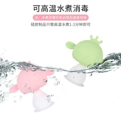 China BPA Free Infant Molar Ring Stick Baby With Ring Mushroom Small Consumption Hand Crown Bite Band Music Anti Gum Head Toy for sale