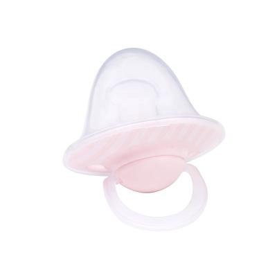 China BPA Free Baby Pacifier Silicone Flat And Thumb Shaped Pacifier For Newborns Pacifier With Dust Cover for sale