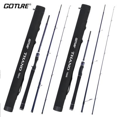 China Goture Lightweight Bass Fishing Rod Telescopic Chameleon Paint 2.05M Light Carbon Spinning Rod for sale