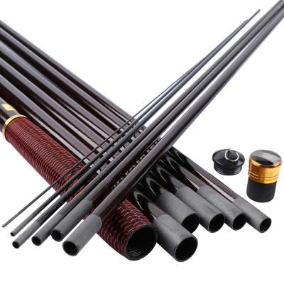 China Carbon Fiber Goture Black Super Hard Guide Ring Surf Distance Throwing 6.3 M Carbon Telescopic Crap Rod Fishing Pole for sale