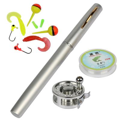 China Silver Glass Fishing Rod Kids Ice Fishing Rod Pen Fishing Rod Fiberglass Ice Rod for sale