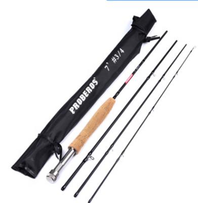 China Ultralight with very precise action Goture 4 Piece Fishing Rod Fly Travel Saltwater 2.1M 7FT 3/4# Cork Handle Carbon Fiber Fly Fishing Rod Light For Fishing for sale