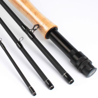 China 7/8 Weight Carbon Hot Seller Premium Lightweight Black Fly Rod Carbon Fiber Fly Pole for sale