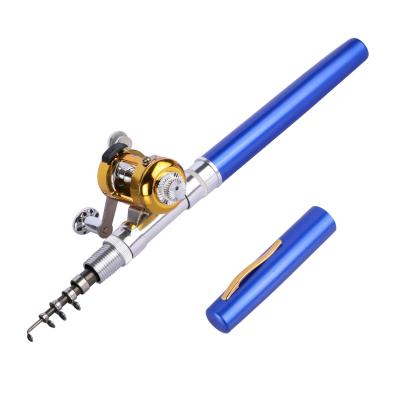 China Glass Fishing Rods Pen Telescopic Fishing Rod Set Goture 0.95M Mini Fishing Rod Reel Telescopic for sale