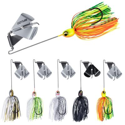 China Goture Unique Design Spoon Buzzbait Fishing Tackle Collocation Premium Silicone Skirt Metal Fishing Lure C11107 for sale