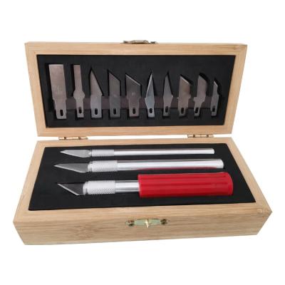 China 13pcs Multi Functional Quick-change Precision Cutter Hobby Knife Exacto Craft Cutter Knife Engraving Set for sale