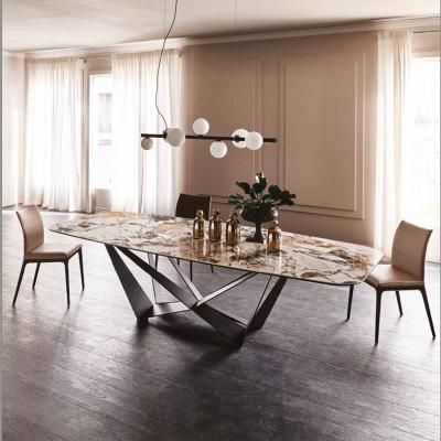 China Modern Dining Room Metal Cooling Table Set Home Furniture Dining Table Sets Walnut Dining Table for sale