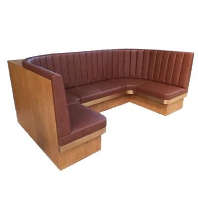 China Modern Modern Restaurant Furniture Customized Leather Round Velvet Sofas Booth Seating for sale