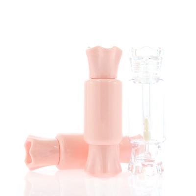 China Cute Empty Plastic Lip Gloss Tube 12ml Candy Shape Lip Gloss Lip Balm Tubes Cosmetic Wand Packaging Container Light Pink Lip Gloss Tube for sale