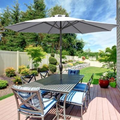 China Modern Aluminum Luxury Outdoor Garden Patio Parasol Villas Umbrella Table Umbrella for sale