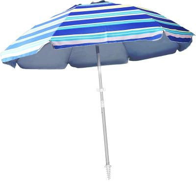 China Modern Hot Sale Adjustable Beach Umbrella Beach Sun Umbrella UV Material Shade Shelter for sale