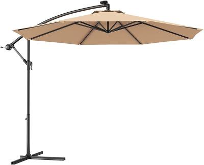 China Modern Garden Furniture Customization Outdoor Patio Umbrella Leisure Banana Metal Umbrella for sale