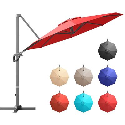 China Modern Roman Umbrella Custom Aluminum Garden Umbrella 360 Degree Rotation Patio Umbrella Cantilever Offset Umbrella for sale