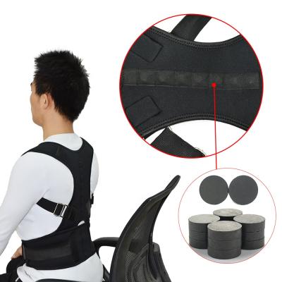 China Gangsheng Breathable Adjustable Comfortable Neoprene Orthopedic Medical Back Support Belt with Magnets for Pain Relief for sale