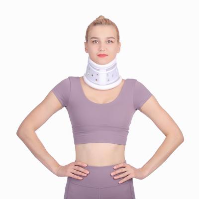 China Breathable Medical Surgical Adjustable Plastic Brace Neck Orthopedic Cervical Cervical Support Brace With Chin Support for sale