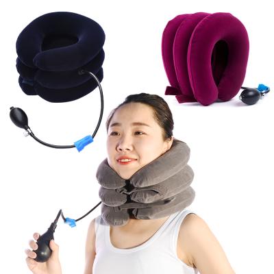 China Adjustable Air Convenient Hot Collar Healthcare Sales Cervical Neck Traction Device for sale