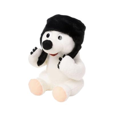 China Promotional Gifts Hot Sale Custom Stuffed Soft Plush Polar Bear With Hat Animal Toys for sale