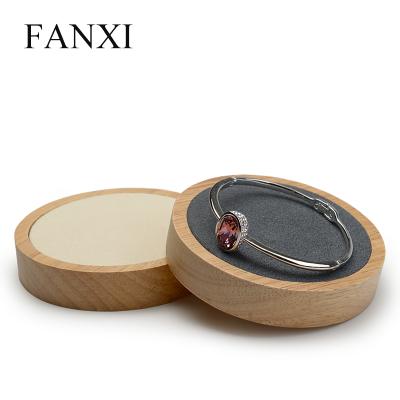 China Custom Logo Soild Wood Jewelry Exhibitor Vintage Logo Soild Wood Jewelry Exhibitor For Ring Necklace Bangle Jewelry Display Holder Bangle Holder Soild FANXI for sale