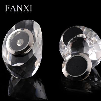 China Transparent High Exquisite Crystal Shop Exhibitor Case Egg Box FANXI Crystal Egg Shape Loose Diamond Form Diamond Collection Storage Jewelry Box Naked Diamond Display Loose for sale