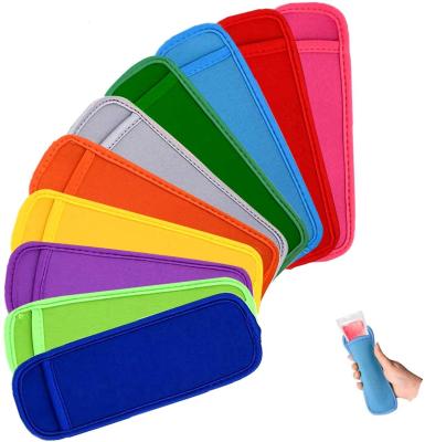 China Reusable Ice Pop Holders Neoprene Popsicle Holder Bags Ice Pop Sleeves Antifreeze Holders For Summer Gifts for sale