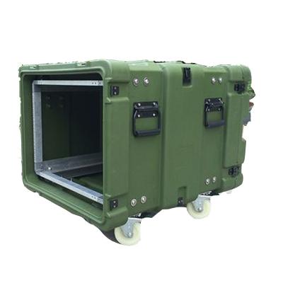 China Build Modified Hot Selling Military Tool Box PP Tricases Plastic Case IP67 Grade Hard Rack Cases With Wheels RU080 for sale