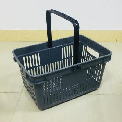 China MOQ 100 PCS 27L Supermarket Pharmacy Plastic Hand Carry Shopping Basket For Sale PW601 for sale