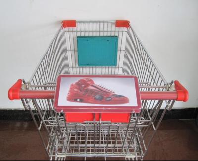 China MOQ 100 Sets Large Size Shopping Trolley Handle Advertising Billboards, Shopping Cart Handle Advertising Frame CS-A101 for sale