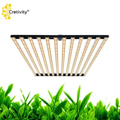 China Cretivity 720W LED Dimming Button Grow Light 8 Bar Foldable Easy Installation Full Spectrum Best LED Grow Light for sale