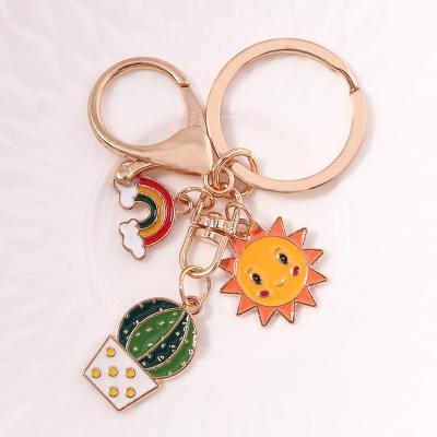 China Souvenir Gifts Promotion Wholesale Design Cute Enamel Key Chain Custom Your Own Metal Key Chain for sale