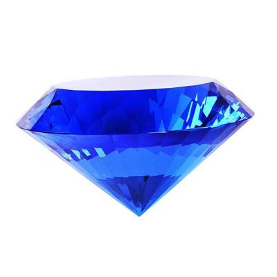 China Europe 200mm/7.8in clear k9 crystal glass diamond color diamond crafts great for wedding home decoration crystal decoration and gifts for sale