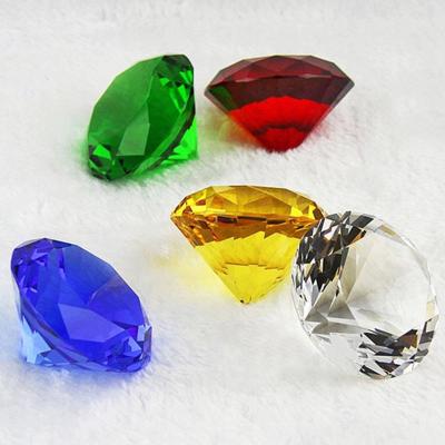 China China 60mm Crystal Glass Diamond Paperweight Colorful Quartz Opens Decor Ornaments Birthday Wedding Party Souvenir Gifts Home for sale