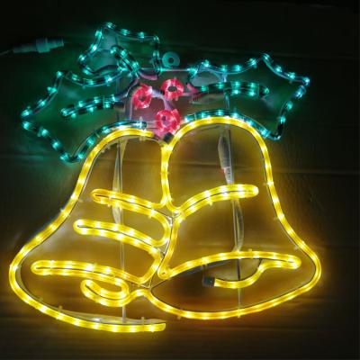 China Commercial Christmas Decorations Wholesale 3D LED Usage Rope Light Pattern Outdoor Led Bells for sale