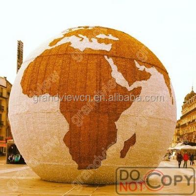 China Arcylic Led Giant Christmas Earth Globe Sculpture Decoration Lights for sale