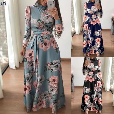 China New Style Anti-Static O-Neck Long Sleeve Casual Women Dress for sale